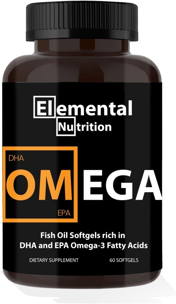 Omega-3 Fish Oils – 60 Softgels Value Şişe of Eicosapentaenoic (EPA) & Docohaenoic Acid (DHA) in a Black sentence Jar Jar Jar Jar Jar