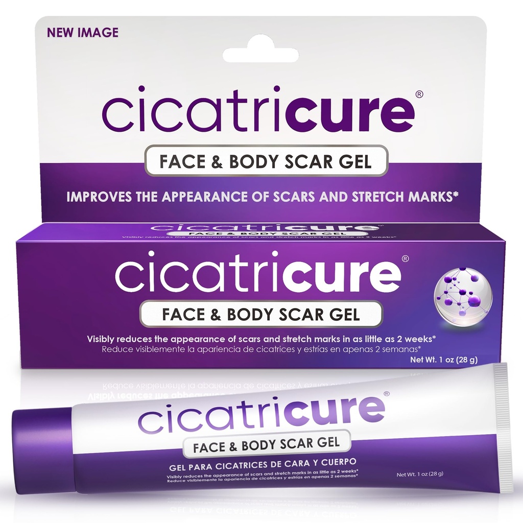 Cicatricure Advanced Scar Gel for Face & Body - Proven Results in 2 Weeks, Scar Treatment for Surgery Scars, Crack Marks, Scars of Burns and Injuries, Acne Scar Treatment, 1 oz (28 g)
