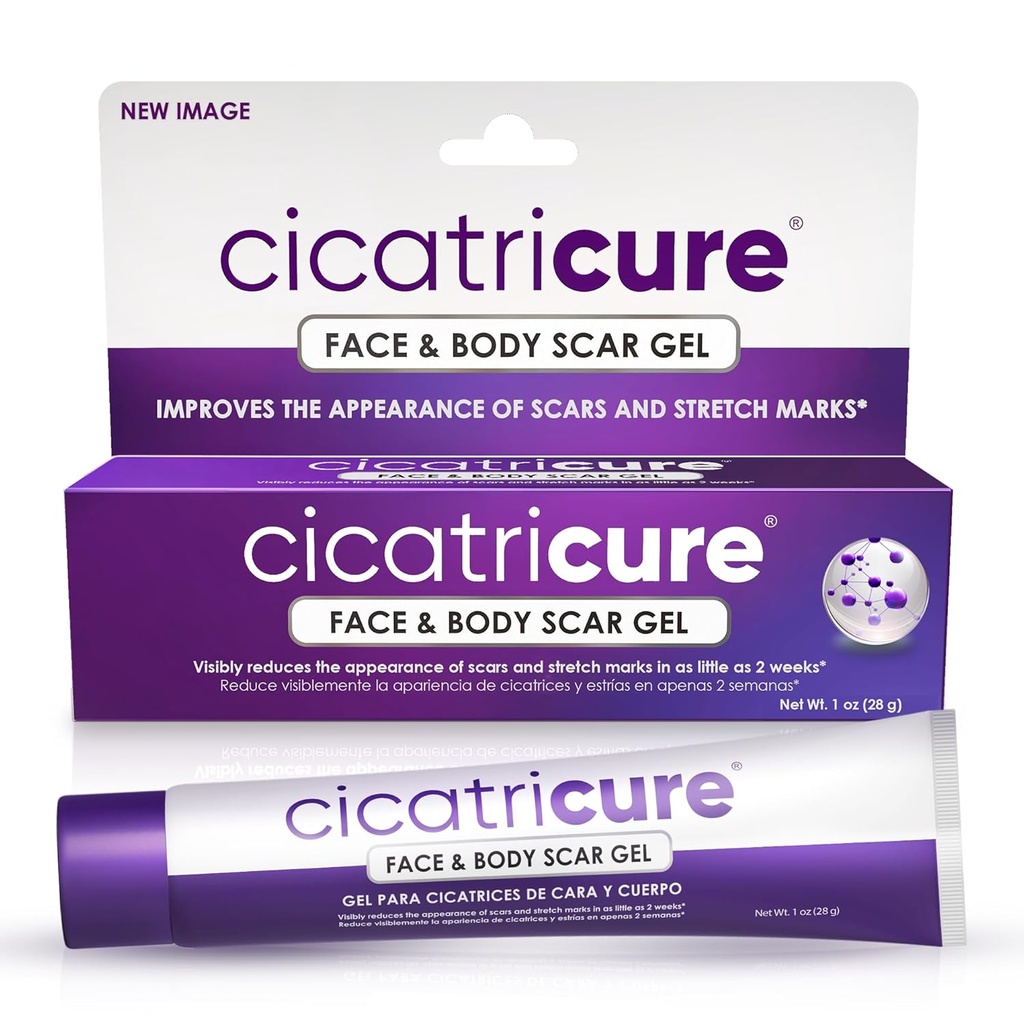 Cicatricure Advanced Scar Gel for Face & Body - Proven Results in 2 Weeks, Scar Treatment for Surgery Scars, Crack Marks, Scars of Burns and Injuries, Acne Scar Treatment, 1 oz (28 g)