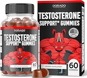 Erkekler için testosteron Gummies (60 Count) testosteron Supplement for Men - Premium Test ATM - Support Strength, Stamina, Drive & Performans - Üçüncü Parti Test Edildi, Non-GMO, Vegan Güvenli & ABD'de Yapıldı
