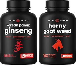 NutraChamps Korean Ginseng and Horny Goat Weed Bundle