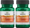 Swanson Beta-Carotene - Vitamin A Supplement Proting Immune Health, Eye & Skin Health - Natural Wellness Formula - (250 Softgels, 3000 C) (2 Pack)