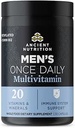 Erkekler için Eski Beslenme Multivitamin, Antik Multi Men's Once Daily Vitamin Supplement 30 Ct, Vitamin A, B ve Vitamin K2, Fenugreek Tohum, Destekler Immune System, Paleo ve Keto Friendly