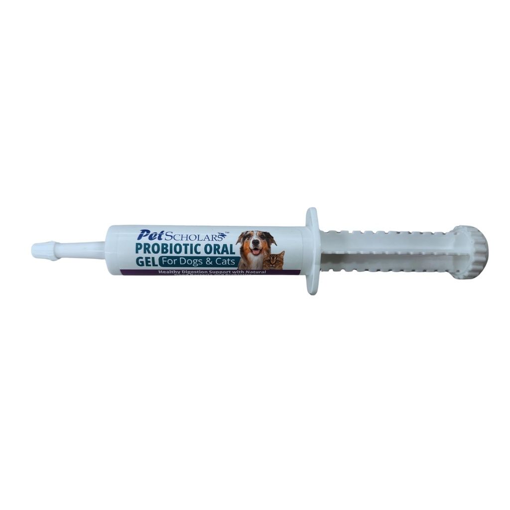 Probiotic Oral Gel Supplement with Inulin Prebiotic for Dogs & Cats | Supports Digestive & Gut Health, Appetite & Overall Well-Being | Easy-to-Use Probiotic Gel for All Ages (30 cc)