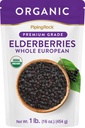 Piping Rock Elderberries pet Organic | 1lb Bulk Supplement | Avrupa Wholeges | Vegetarian, Non-GMO, Gluten Free