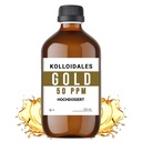 Colloidal Gold Solution - 50 PPM - 500ml - 99.99% Pure - High Purity - 24k - All Natural - Electrolysis Process - Glass Bottle - Ruby Red