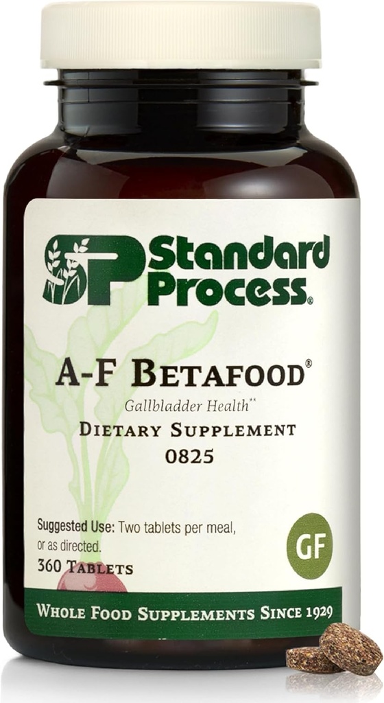 Standart Süreç A-F Betafood - Gluten-Free Liver Support, Cholesterol Metabolism ve Gallbladder Support Supplement with A, Iodine, Vitamin B6-360 Tabletler