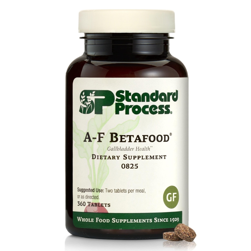 Standart Süreç A-F Betafood - Gluten-Free Liver Support, Cholesterol Metabolism ve Gallbladder Support Supplement with A, Iodine, Vitamin B6-360 Tabletler