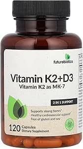 Futurebiotics Vitamin K2 + D3, 120 Capsules
