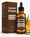 CKM Liposomal Glutathione Liquid for Skin Radiance, 1500mg, 2 Fl Oz | 500mg Vitamin C Blend • Antioxidant Support • Beauty Glow • Hydration • Healthy Aging • 30 Servings