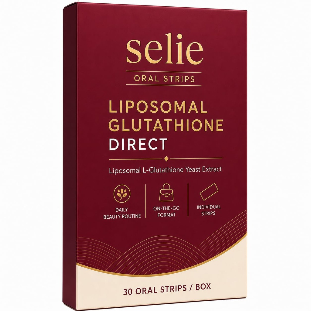 Selie Liposomal Glutathione Strips, Lemon Antioxidant Supplement, 30 Count | Fast-Dissolve Format, No Water Needed, Sugar-Free Formula, Vegan Daily Routine, Individually Sealed Sachets