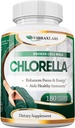 VibraxLabs Chlorella Capsules – Broken Cell Wall 600 mg Veggie Pills (1200 mg Serving) - Protein Powder Supplement for Natural Detoxification, Best with Spirulina, No Aftertaste, Made in USA