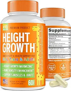 2 Boy Büyüme Maximizer - ABD'de Made - Natural Height Art Yükselme ve Teen Vitamins - Herhangi Bir Yaşta Taller yetiştirmek için Pills - Yetişkinler ve Çocuklar için Kemik Büyüme Tamamı
