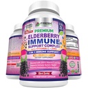 FRESH SACARE Elderberry Capsules - Yüksek Potency Black Elderberry with çinko & Vitamin C - Premium 3-in-1 Immune Support Vitamins for Yetişkinler