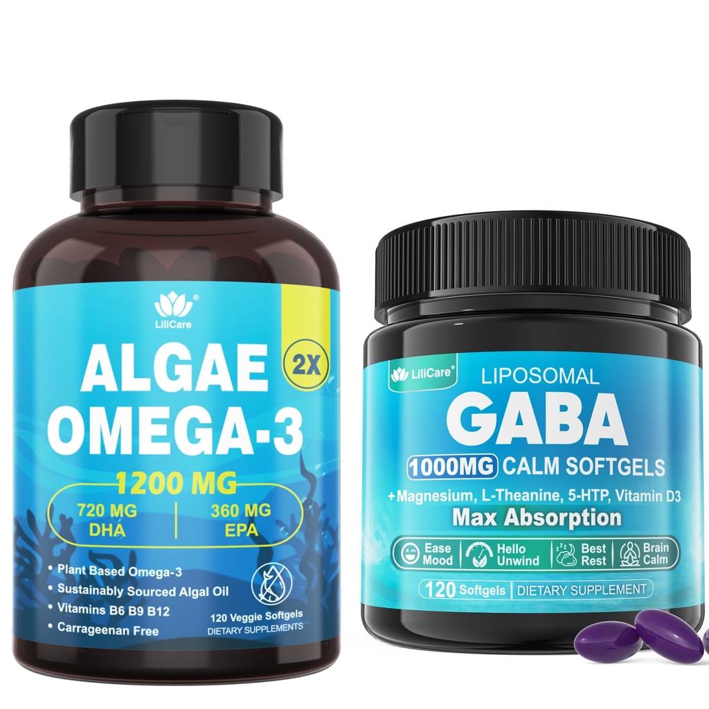 Συμπλήρωμα GABA + Vegan Omega-3 Algae Oil