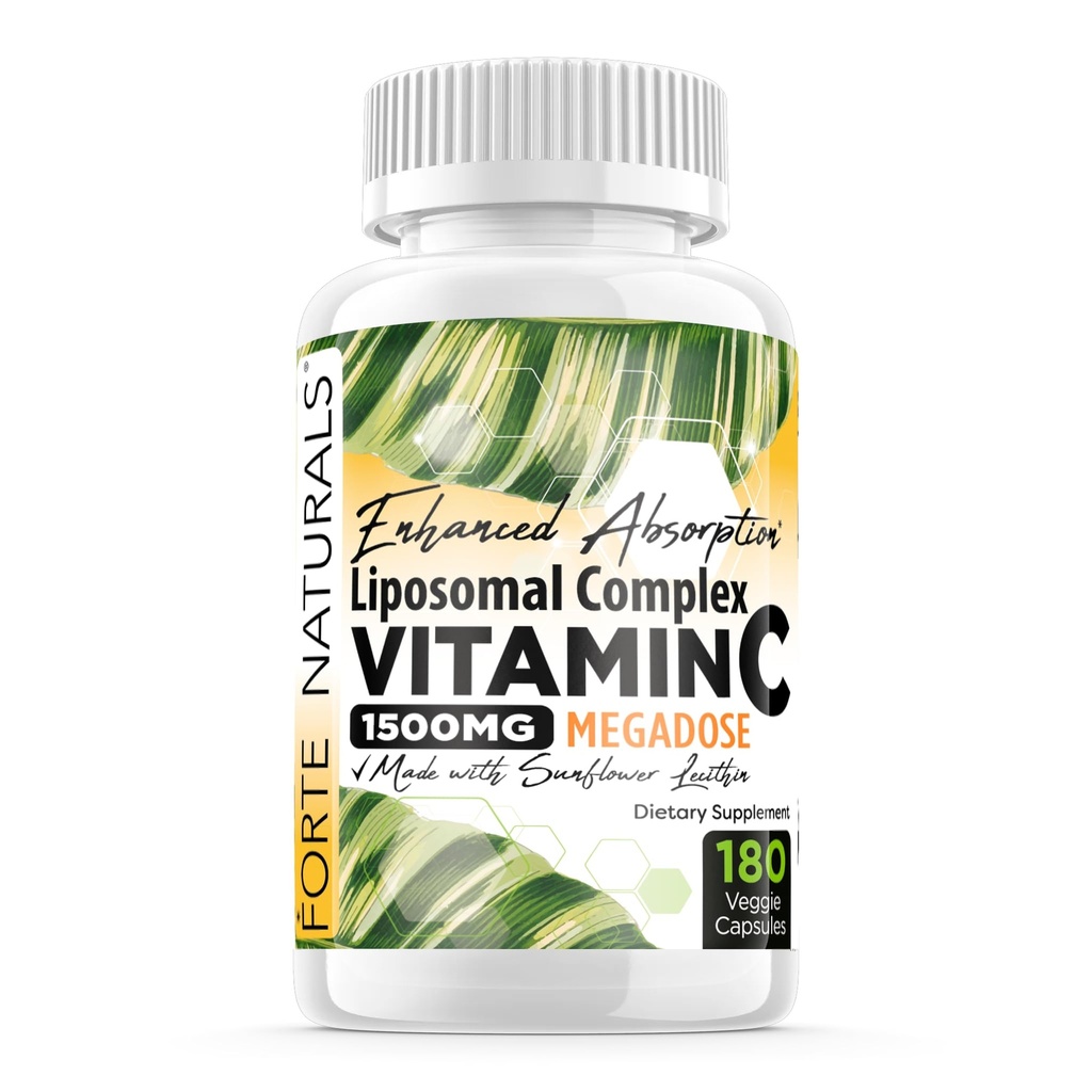 Υψηλή δόση Βιταμίνη C 1500mg Liposomal C Complex Supplement with Sunflower Lecithin Capsules Συμπληρώματα Clogged Milk Sunflower Lecithin 180 Κάψουλες Γιορτάζουν Βιταμίνες