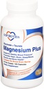 Magnezyum Plus – 200 mg of Magnezyum Glycinate ve Magnezyum Taurate for Blood Pressure, Heart, Brain, Sleep & Mood Support – Highly Tempd and Well Absorbed - 120 Capsules