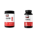 Power Factor Creatine Powder 60 Σερβίρει και Vitamin B Complex 60 Κάψουλες Δέσμη για μυϊκή αύξηση, δύναμη, ενέργεια, και ταχύτερη ανάκτηση