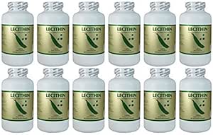 Lecithin 1200 mg, 300 Softgels (12 Pack)