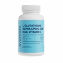 Evernate 4-in-1 L-Glutathione 700mg with NAC 400mg, Alpha Lipoic Acid 200mg & Vitamin C – Skin Brightening, Liver Detox, Immune Support & Antioxidant Defense – 60 Vegan Capsules