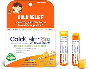 Boiron ColdCalm Çocuklar Sneezing, Runny Nose, Sore Throat ve Nasal Congestion - 2 Count (160kWs)