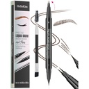 9708 2Tip Double-Ended Eyebrow Pen, 2-in-1, Eyebrow Rotor ile. ve Ter Kanıt,Procise Liquid Brow, 5 Shades, Long-Lasting (3#Dark Brown)