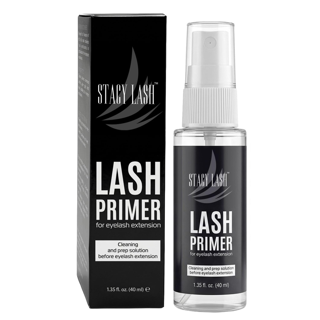 STACY LASH Eyelash Extension Primer (1.35fl.oz/40ml) /Protein Oil Remover/Increase Adhesive Bonding Power Retention/Pretreatment for Individual Semi Permanent Extensions Glue Supplies