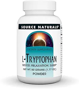 Source Naturals L-Tryptophan, για Mood, Relaxation, and Sleep* - 100 γραμμάρια σκόνη