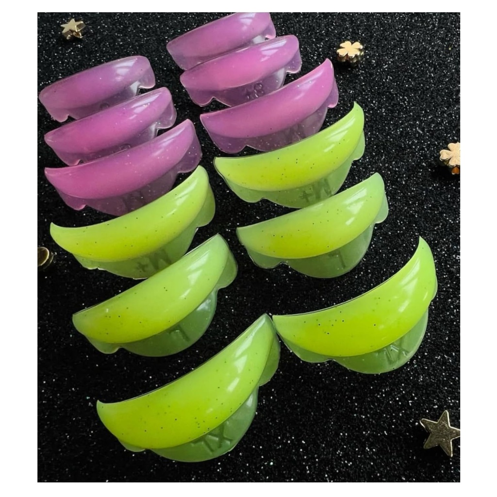 Lash Lift Shields C Curl 6 Size Lifting Pad Rapid Eyelash Shield Shiny Perm Rods Make Eyes Natural Curl Flexible Pads Extreme Rod 100 Use Lami Perming Roller Clear Lash Lifting (Pink+Yellow)