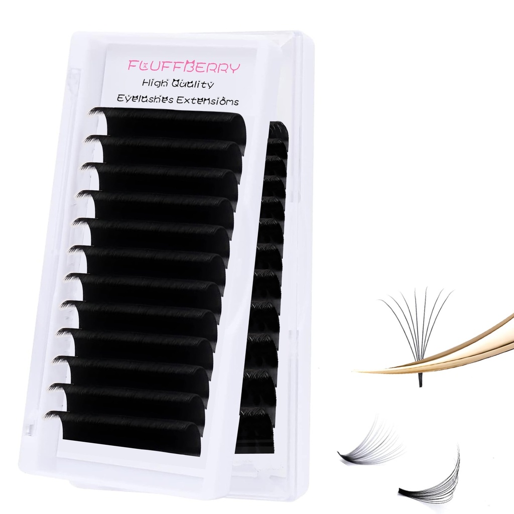 Easy Fan Lashes Eyelash Extensions Rapid Blooming C D DD Curl Volume Lash (0.07-D-16)