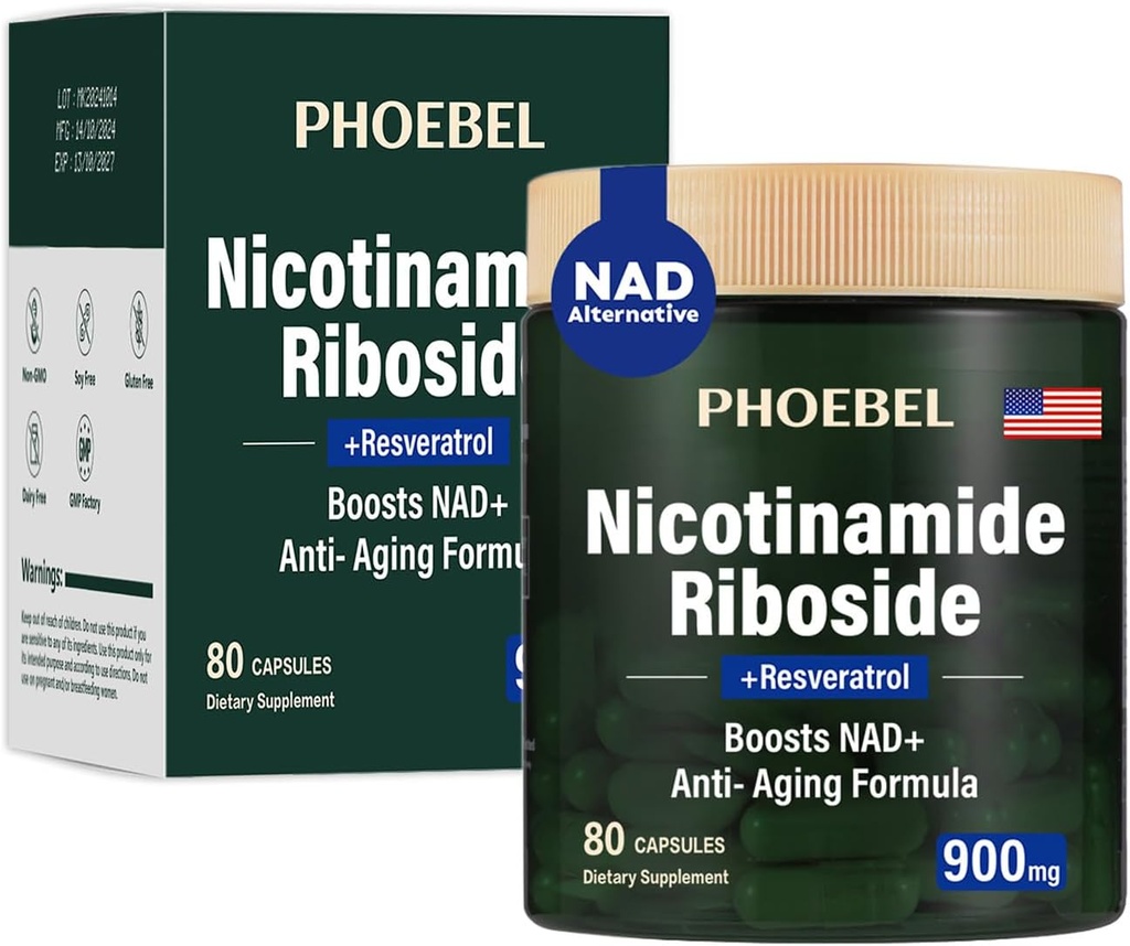 Newly NAD + Supplement - Resveratrol, Liposomal Nicotinamid Riboside, Quercetin- Yüksek Saf NAD Supplement for Energy, Focus - 80, Countmg