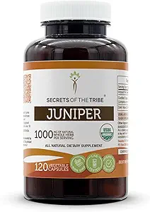 Tribe Juniper 120 Capsules'in Sırları, 1000 mg, USDA Organik Juniper (Juniperus communis)