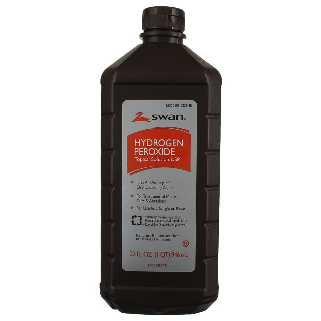Swan Hydrogen Peroxide Topical 32 Ounces ( 4 Pack) EGFB