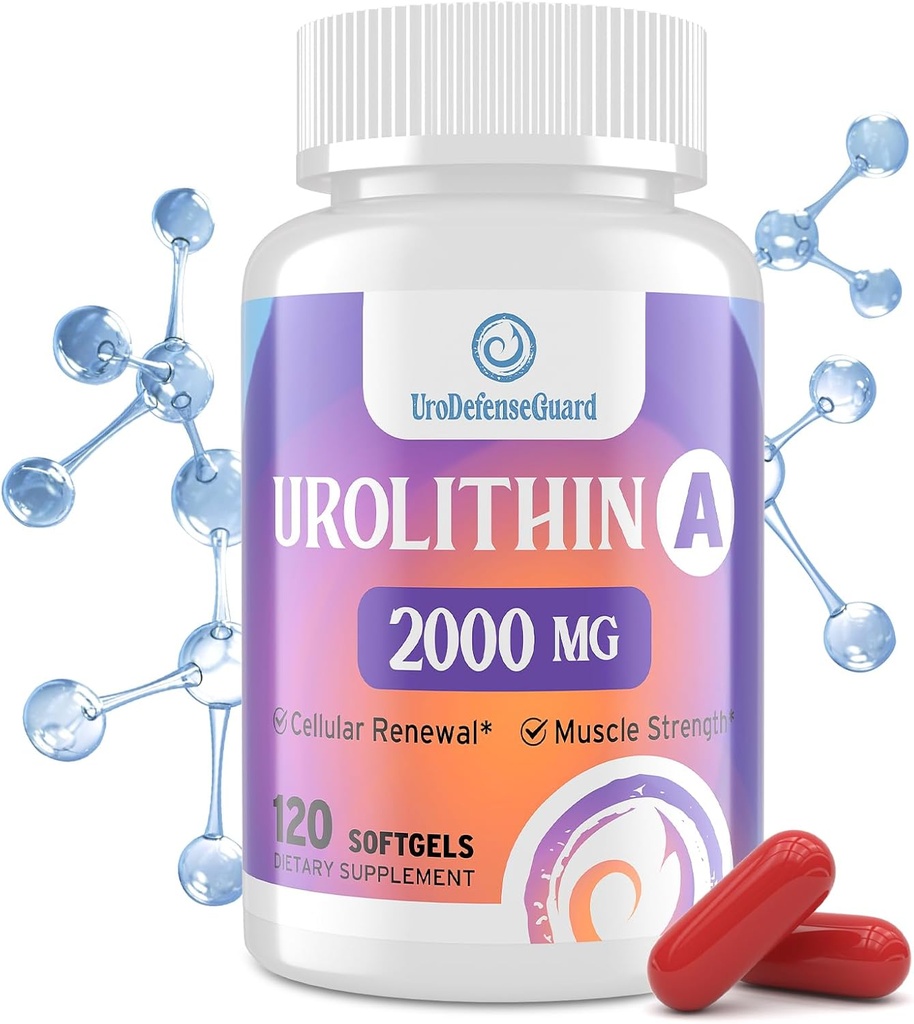 Urolithin A Supplement 2000 mg for Men Women - 120 Softgels (1 Şişe)