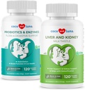 Köpekler için Butle & Probiyotikler - Liver Support, Bowel Function, Digestion Support for Gas, Diarrhea, Bad Dog Breath & Constipation