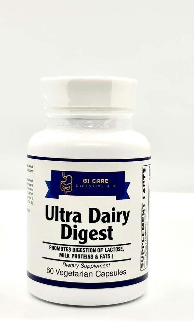 Ultra Dairy Digest- Ürünleri içeren Lactose'nin Digestion of Lactose, Milk PROTEINS & Milk FATS † (For Milk/Dairy intolerance) 3-in-1 Formula
