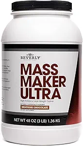 Beverly International Mass Maker Ultra Chocolate, 14 Hizmet, 3lb. Lean Mass Like a Pro. Milk Protein Isolate, Whey Protein Isolate + Egg. MCT Oil. Clean Carbs, Great Taste