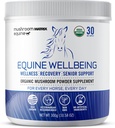 Om Mushroom Matrix - Equine | Wellness | USA Grown Human-Grade Organic Mushroom Toz Show Güvenli At Supplement | Wellness, Recovery, & Senior Support | 300 Grams, 10.5 oz