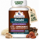 CANCER SCIENCES Reishi Wellness Mushroom Supplement Capsules, USDA sertifikalı Organik Mushrooms Extract, Ekstra Güçlü 1.500 mg, Yüksek Potency% 40 Beta-Glucans, Immune Support, Anti-aging, 120 Capsules