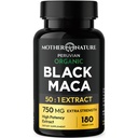 Black Maca Root 50:1 Extract 37.500mg – 180 κάψουλες Βιολογικό Περουβιανό Maca Peruana συμπλήρωμα για τους άνδρες 