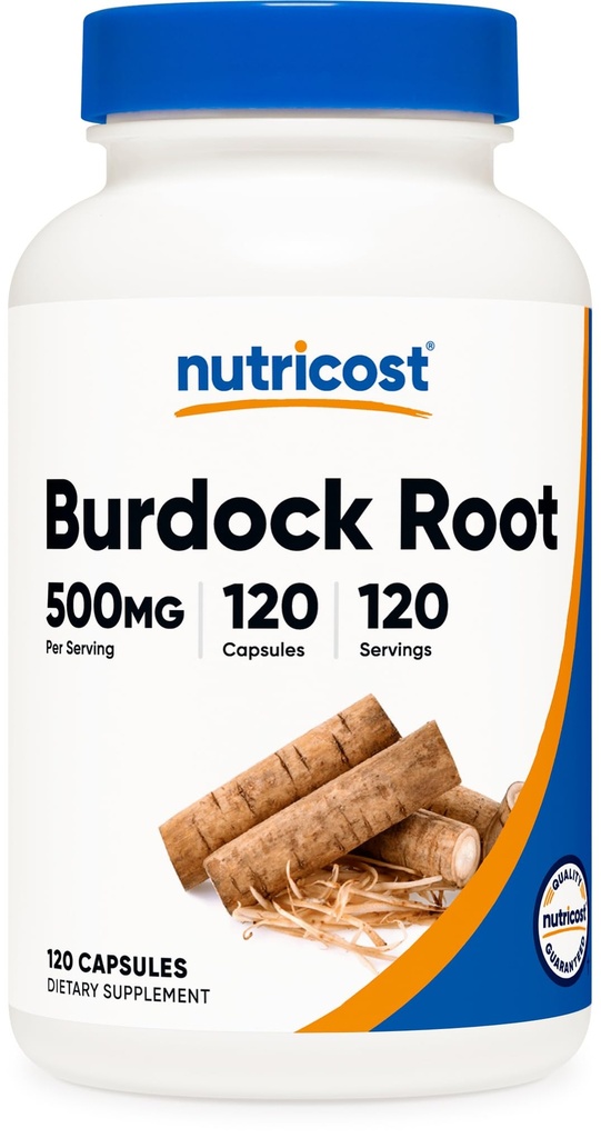 Nutricost Burdock Root 500 mg, 120 Capsules - Gluten Free, Non-GMO, Vegetarian Friendly