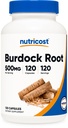 Nutricost Burdock Root 500mg, 120 Capsules - Gluten Free, Non-GMO, Vegetarian Friendly