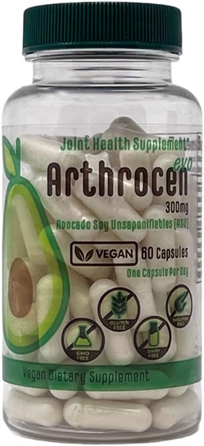 EVO Vegan Ortak Sağlık Tamamı, 300Mg Aokado Soy Unsaponifiable, 60 Day Supply, One Capsule Per Day (2 Ay)