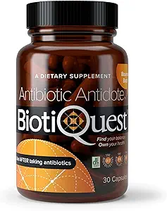BiotiQuest Antibiyotik Antidote Probiyotiks to Rebalance Body After Taking Antibiyotiks, 20 Milyar CFU, Non-GMO ve Gluten Free, 30 Capsules