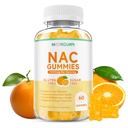 NAC Gummies 1000mg for Adults, N-Acetyl Cysteine Supplements for Immune, Liver, Antioxidant Support, Sugar-Free, Natural Orange Flavor, 60 Count