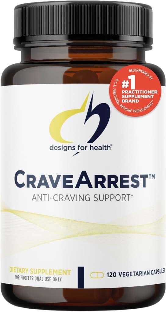 Σχέδια για την υγεία CraveArrest - L-Τυροσίνη Αντι-Κραυστική υποστήριξη συμπλήρωμα με 5-HTP, B6, Rhodiola, B12 - Σχεδιασμένο για σεροτονίνη + υποστήριξη ντοπαμίνη (120 κάψουλες)