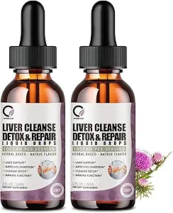 Süt Butle Liver Cleanse Detox & Tamir Supplement Liver Support Liquid Drops with Dandelion Extract, Artichoke