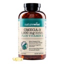 NatureWise Extra-Strength Omega 3 Fish Oil Supplement - hizmet başına 1000 mg - 600 EPA & 400 DHA ve Vitamin E - Heart & Brain Health - Lemon Flavor, GMO-Free - 360 Softgels[6-Month Supply]