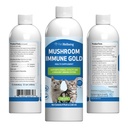 Pet Wellbeing Mushroom Immune Gold for Cats - Complementary Immune Support with Functional Mushrooms Reishi, Maitake & Turkey Tail - NASC Certified & Vet-Formulated - 8 oz Liquid Formula