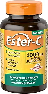 Amerikan Sağlık Ester-C Citrus Bioflavonoids, 1000 mg, 90 Tablet
